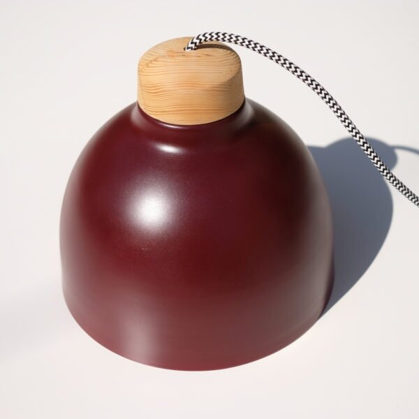 LAMPARA COLGANTE 25 CM  BORDO MATE